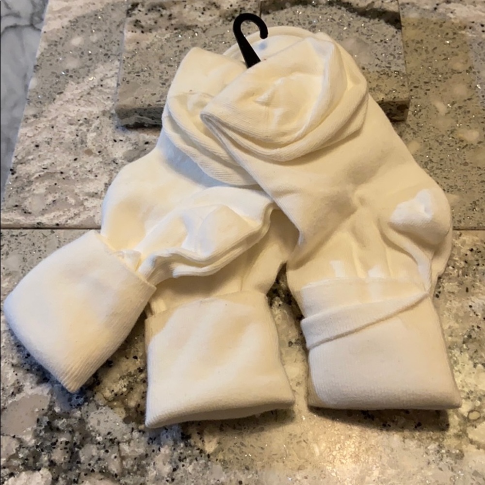 Three Pairs White, Socks. One size, Never worn.